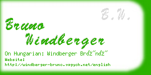 bruno windberger business card